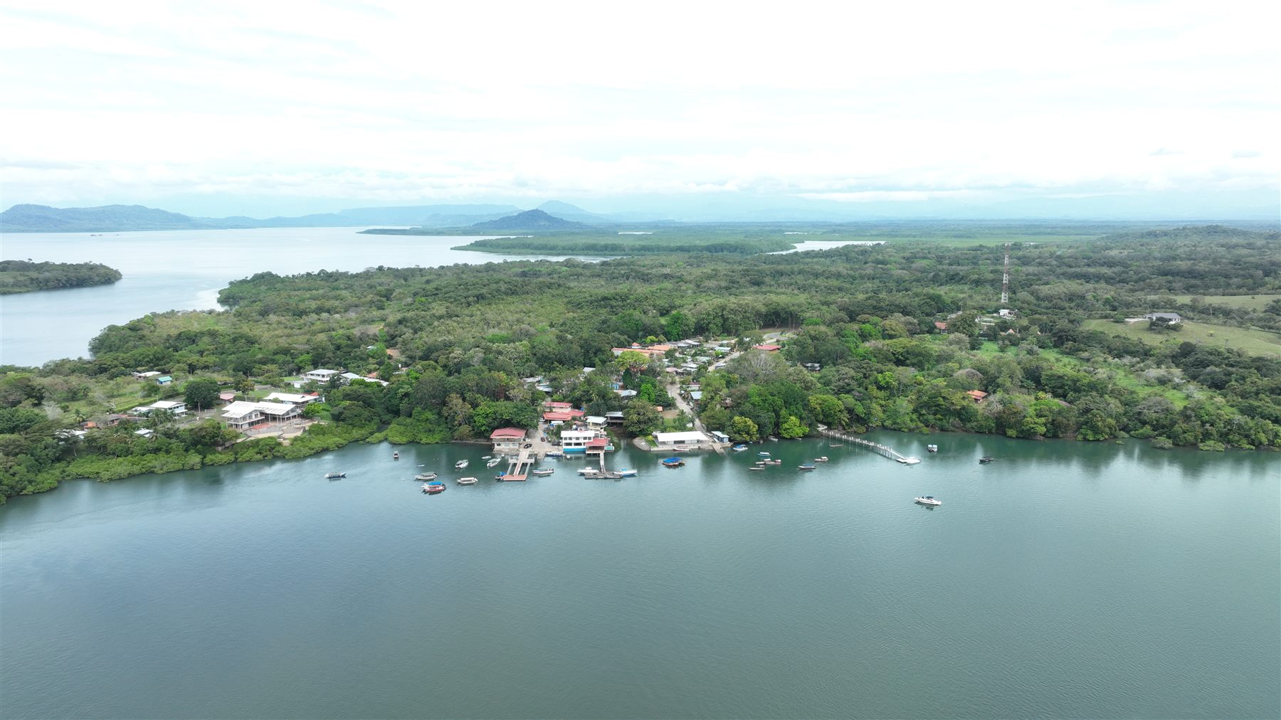 Aerial drone view over the Boca Chica coastline